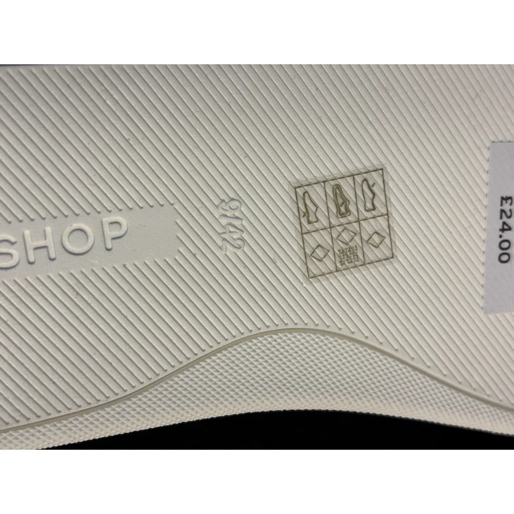 Topshop Cabo Sneakers Womens Size 11.5 White Leather‎ Round Toe Low Top Lace Up